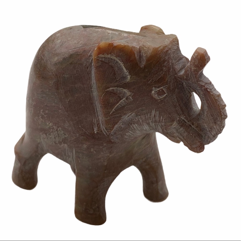 Stone Elephant Figurine